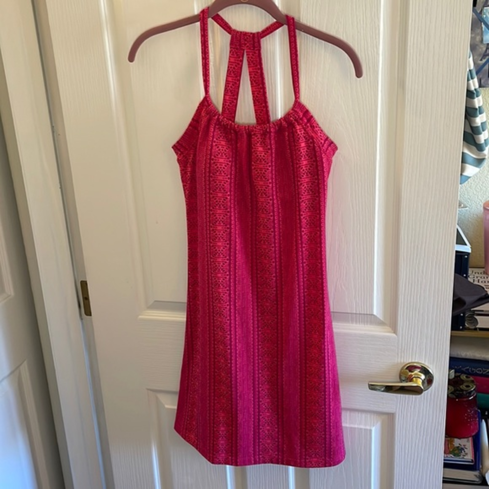 PRANA | Pink and purple sundress dress with built-in, padded bra, size XS‎ - EUC